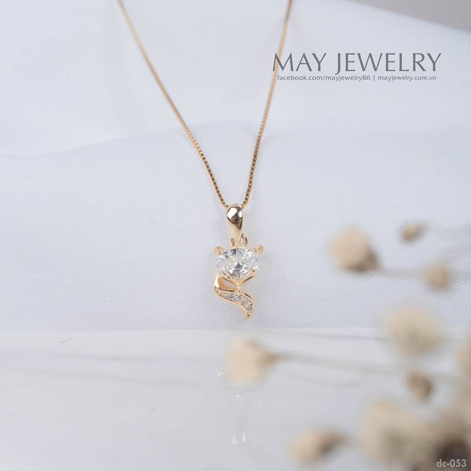 Dây chuyền hồ ly mini xi vàng MẪU MỚI