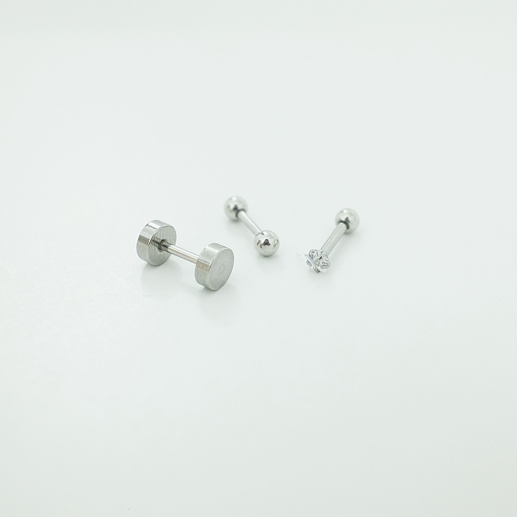 [COMBO] Tiết Kiệm 10-15K Set Khuyên Tai Titan Unisex Không Đen Không Ngứa Không Gỉ Sét Không Dị Ứng julies box 66