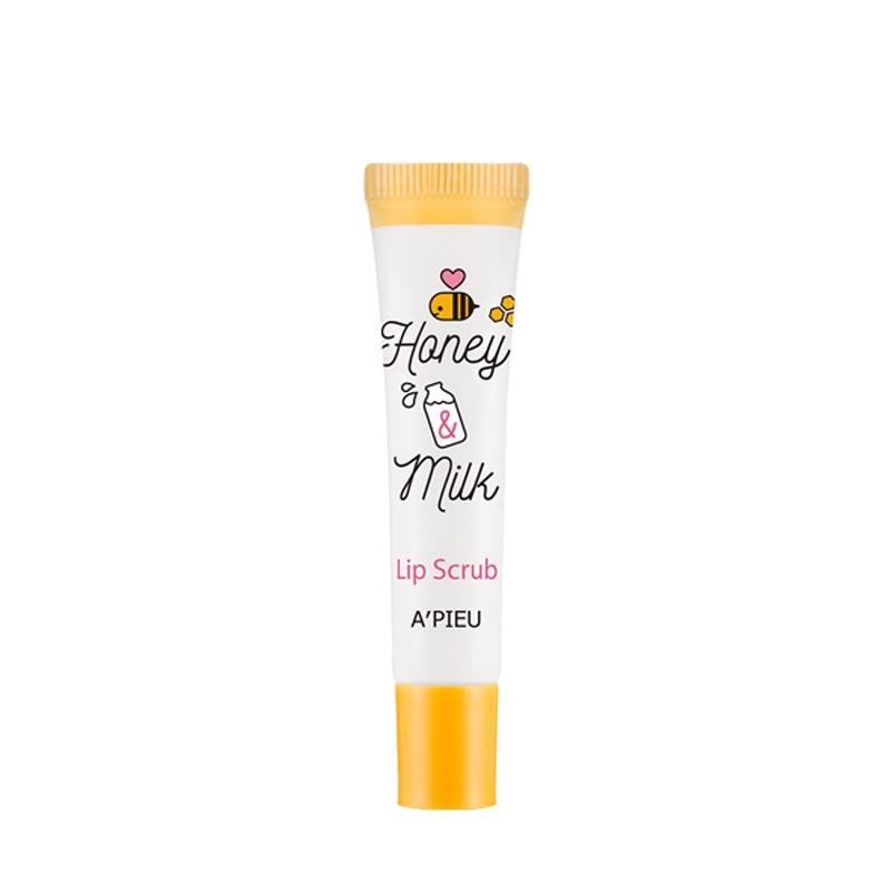 Tẩy Tế Bào Chết Môi Honey &amp; Milk Lip Scrub A’Pieu 8ml