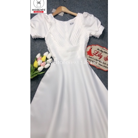 Ms110Y ĐẦM XOÈ MẶC CƯỚI XẾP LY NGỰC FULL SIZE :S/M/L/xL( ảnh và video cho chủ sop tự tay chụp ) KÈM ẢNH KHÁCH MẶC