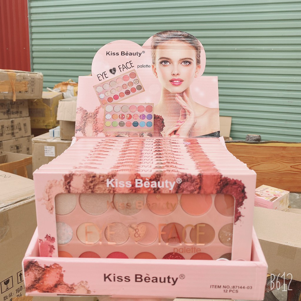 Phấn mắt má EYE FACE 20 ô của kissbeauty màu sáng và nhũ | BigBuy360 - bigbuy360.vn