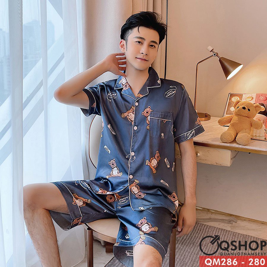 BỘ ĐỒ PIJAMA NAM NGẮN TAY QM286 | BigBuy360 - bigbuy360.vn