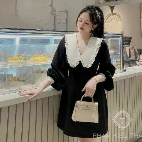 Đầm tiểu thư tay phồng