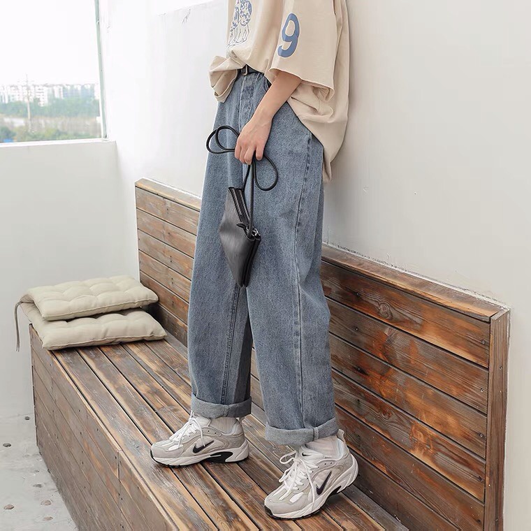 Quần baggy nam jean ống suông rộng dáng đứng vải bò jeans cao cấp top xu hướng 2022 | BigBuy360 - bigbuy360.vn