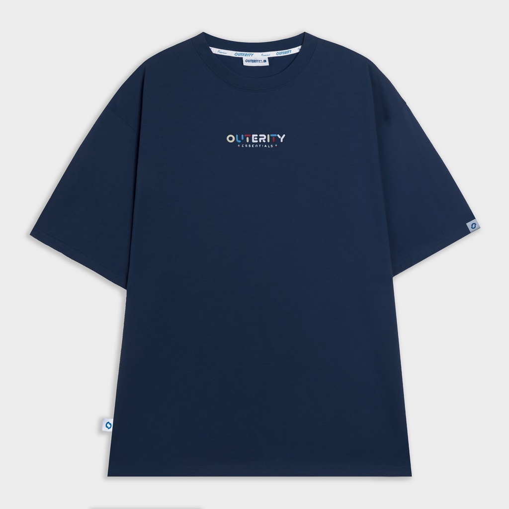 Áo thun nam nữ local brand unisex unisex Outerity Rainbow v3.0 / Màu Navy