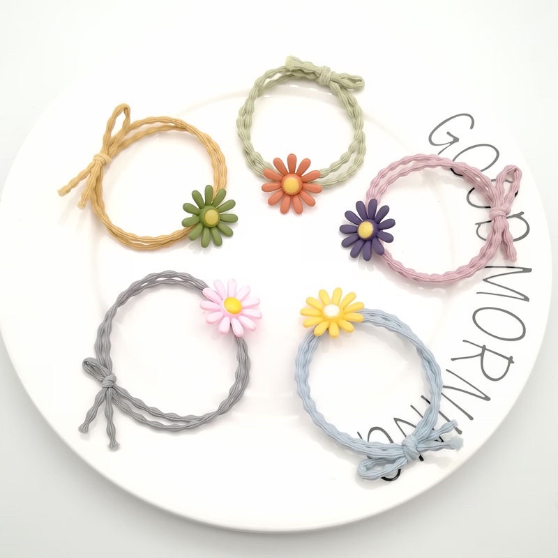 dây buộc tóc Hàn Quốc hoa cúc HOT TREND - Chun đôi cực bền - co giãn thoải mái - có 5 màu