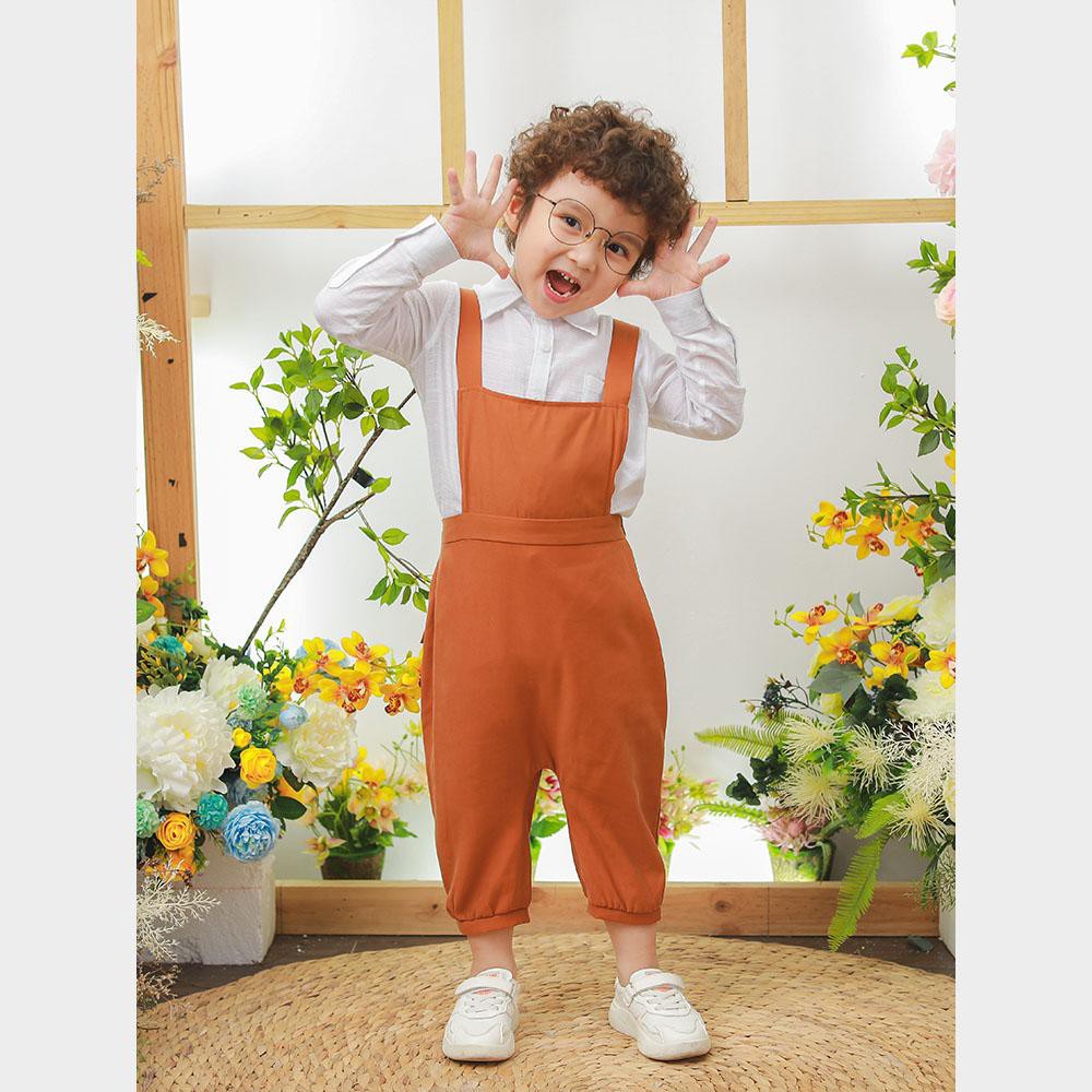 Quần yếm kaki BT mẫu 2 màu cam GMB20JS002 - Lovekids