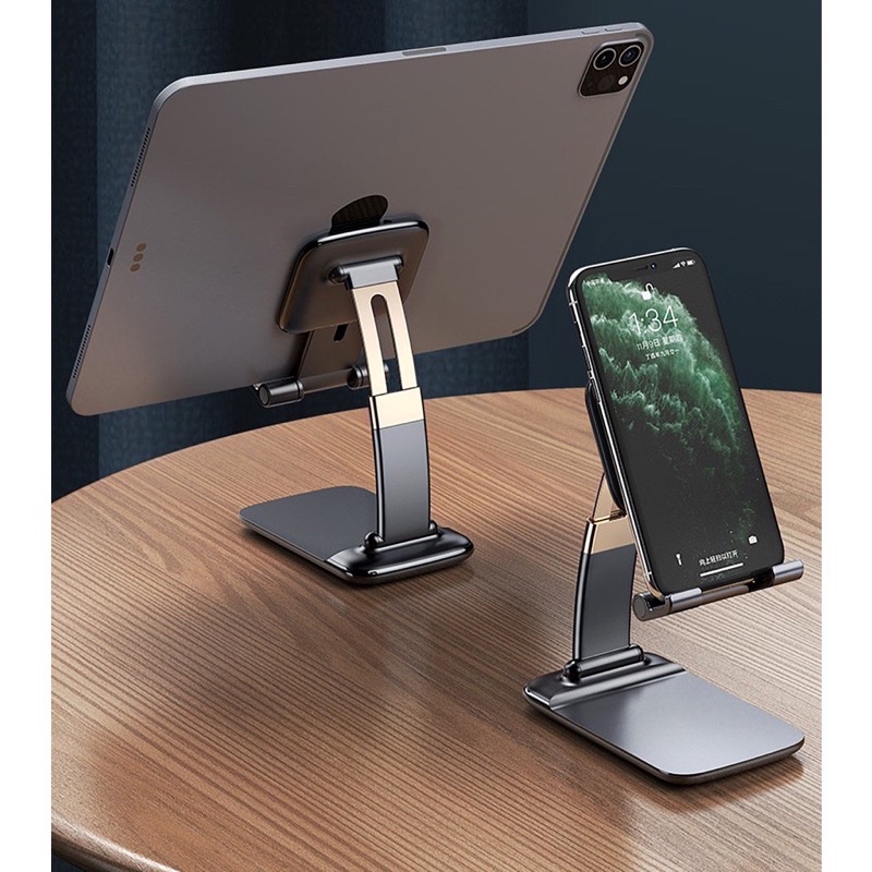 Giá Đỡ Điện Thoại Ipad Để Bàn Điều Chỉnh Kích Thước Khung Cong Gấp Gọn Chắc Chắn, Góc Xoay Linh Hoạt