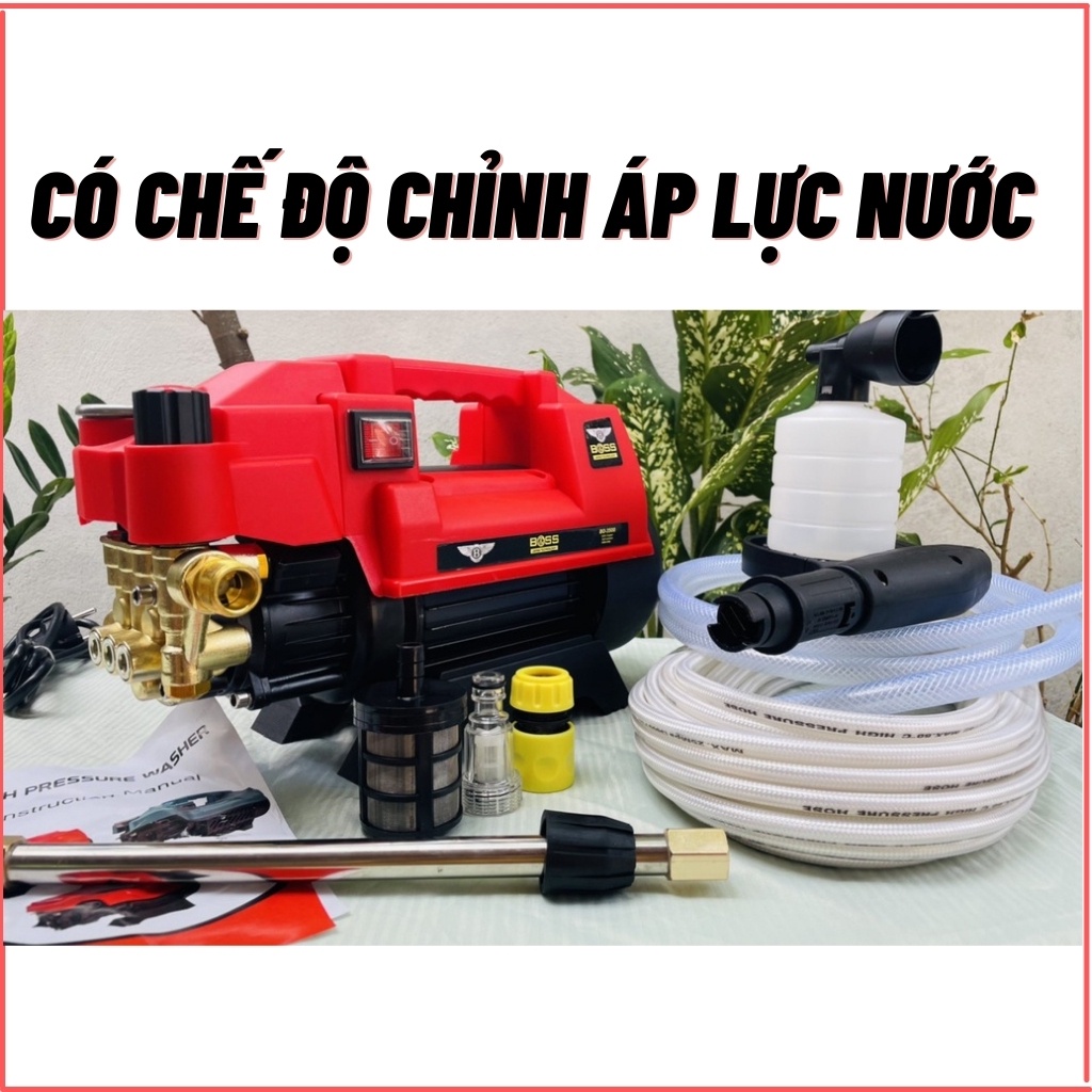 Máy Rửa Xe BOSS JAPAN Model BO-3500 ,Công Suất 3500W , Lõi Đồng 100% ,Siêu Bền Bỉ ,Có Chỉnh Áp Lực Nước