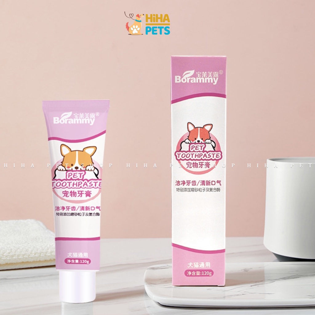 Bộ Kem Đánh Răng Và Bàn Chải Đánh Răng Chó Mèo Bộ Kem Đánh Răng Có Bàn Chải Cho Thú Cưng Hiha Pets.