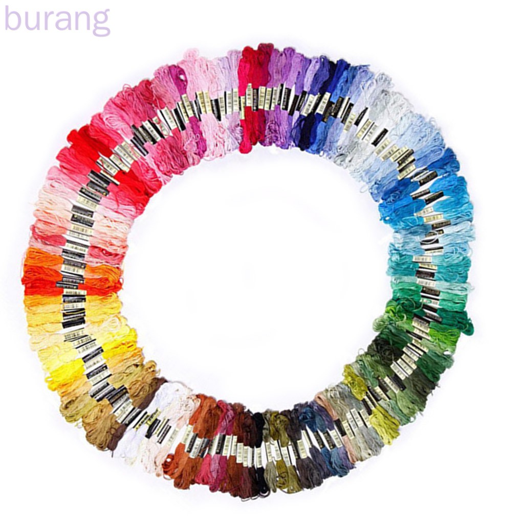 Bộ 50 chỉ cotton thêu 6 cọng màu ngẫu nhiên cho thêu tranh chữ thập