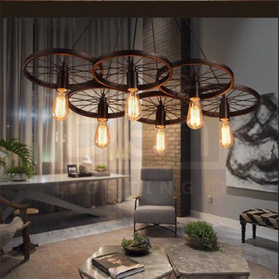 ĐÈN THẢ TRANG TRÍ VĂN PHÒNG,PHÒNG KHÁCH,PHÒNG NGỦ,BÀN ĂN,SHOP QUẦN ÁO HÌNH BÁNH XE KÈM BÓNG YJP-16