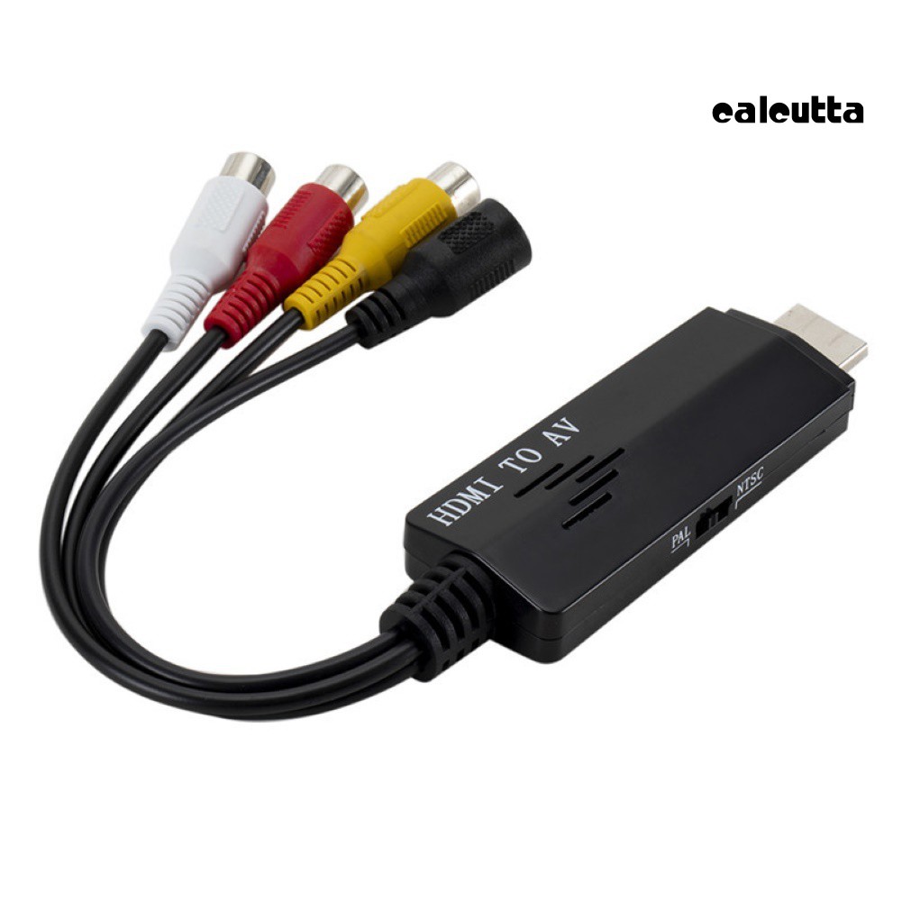 【Ready stock】1080P HDMI Male to Female RCA AV Video Audio Converter Adapter for VCR DVD TV
