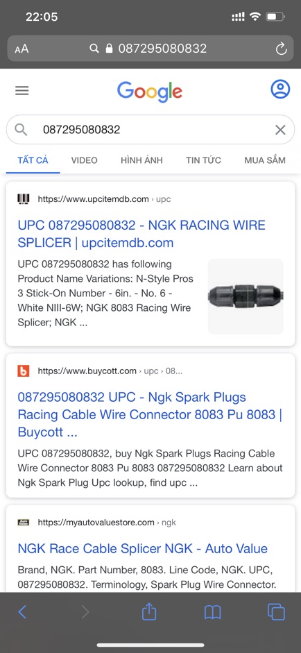 Dây tăng áp xe máy NGK đỏ mã CR2 đầu vuông