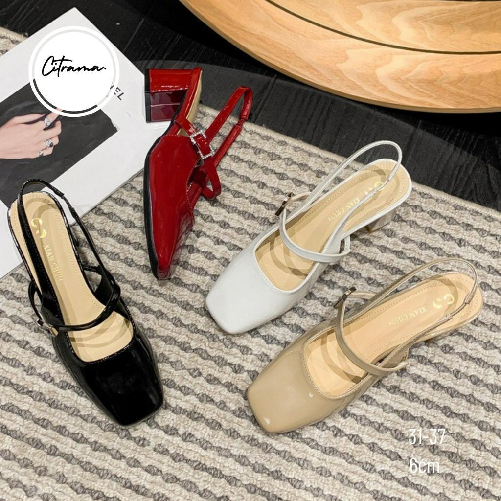 GIÀY MARY JANE NỮ SIZE NHỎ 31 32 33 DA BÓNG HÀNG QCCC CAO 6CM