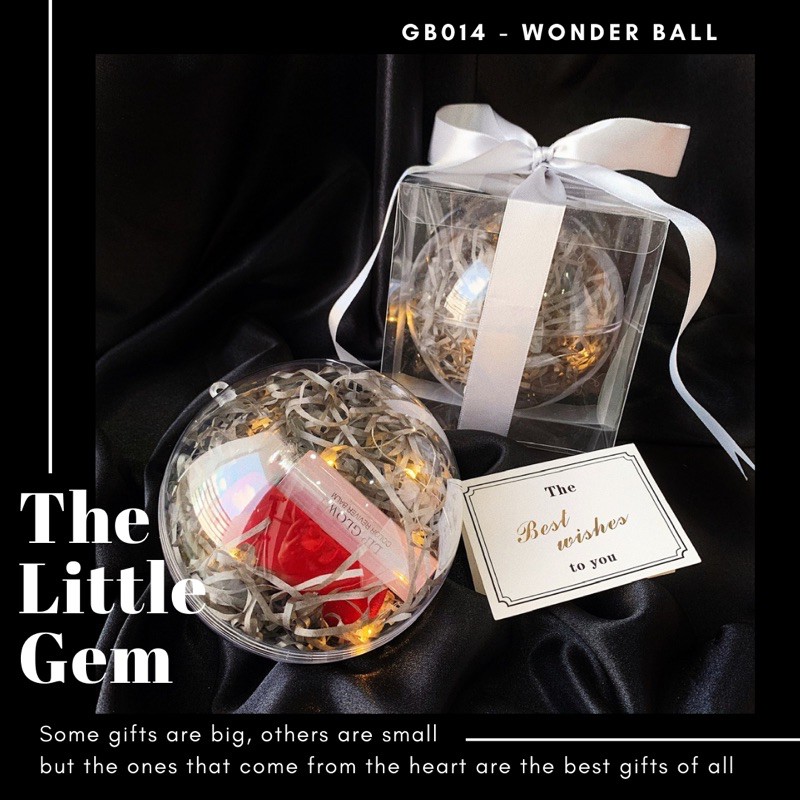 Hộp quà quả cầu Wonder Ball 12cm độc lạ đựng quà, đựng son tặng 14/2 Valentine, 8/3, 20/10, 20/11, Noel, Sinh nhật | BigBuy360 - bigbuy360.vn