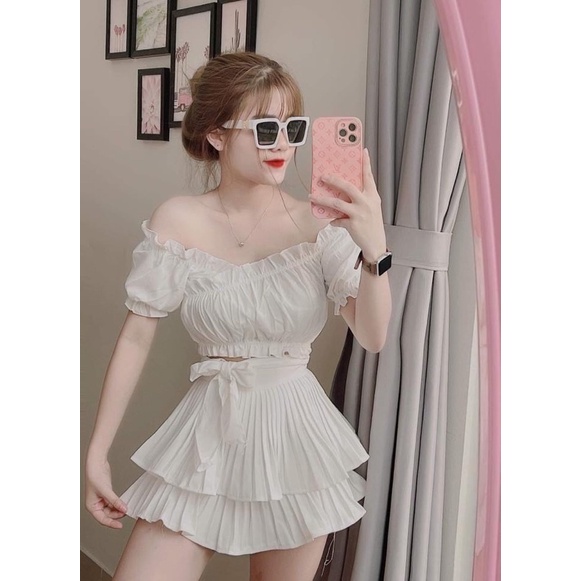 CHÂN VÁY 2 TẦNG XẾP LY