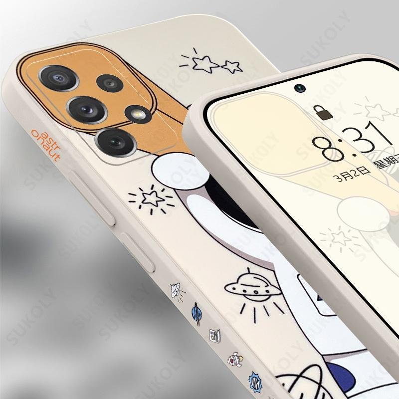 ốp lưng điện thoại phi hành gia tương thích cho Xiaomi Redmi Note 11 Pro 10 Pro 9s 9 8 7S 7 Pro Redmi 8 9 9A 9C 9t 10 Vỏ TPU mềm chống rơi chống sốc case