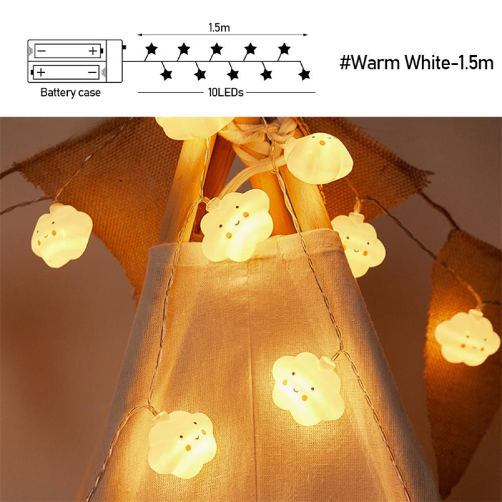 Dây Đèn LED I3T1 Hình Đám Mây Cười Hoạt Hình Trang Trí Phòng Bé/Tiệc Cưới Cho Giáng Sinh