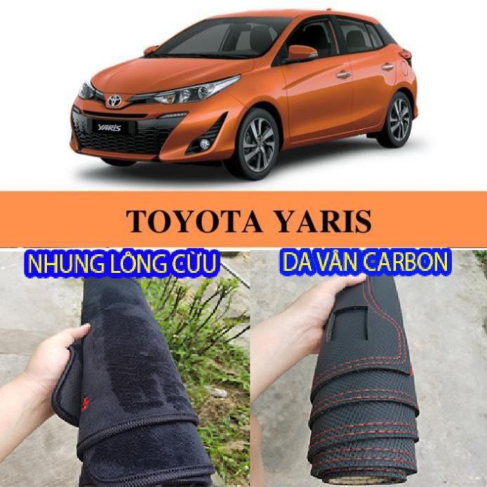 CAO CẤP- THẢM TAPLO TOYOTA YARIS-NHUNG LÔNG CỪU-DA VÂN CARBON 3 LỚP CAO CẤP