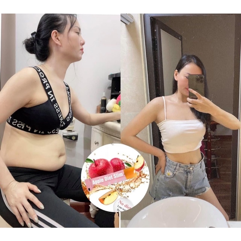 Thạch Giảm Cân Hemia Chính Hãng Thạch Táo Giảm Cân Apple Diet Slim Hộp 10 gói