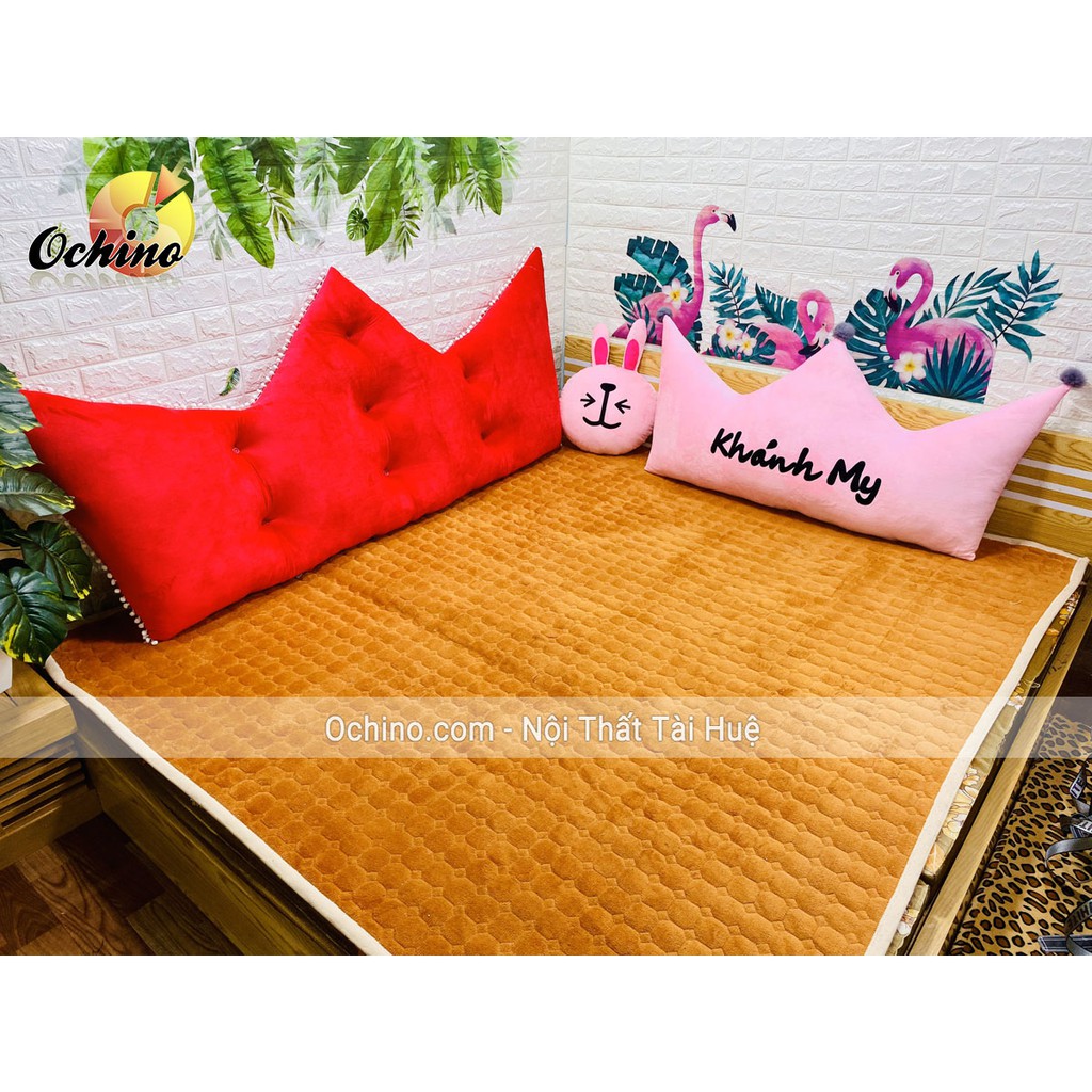 Gối Tựa Đầu Giường Vương Miện Mẫu Mới size 1m2-55 hàng Handmade Cao Cấp Loại 1
