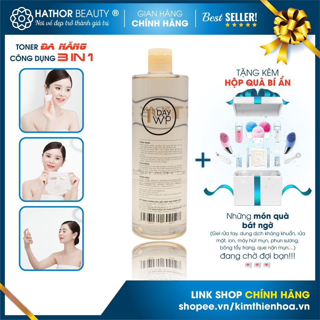 Toner đa năng 15DAYWP (Tặng 10 viên mặt nạ nén + chai xịt khoáng) | Hathor Beauty (Kim Thiên Hoa)