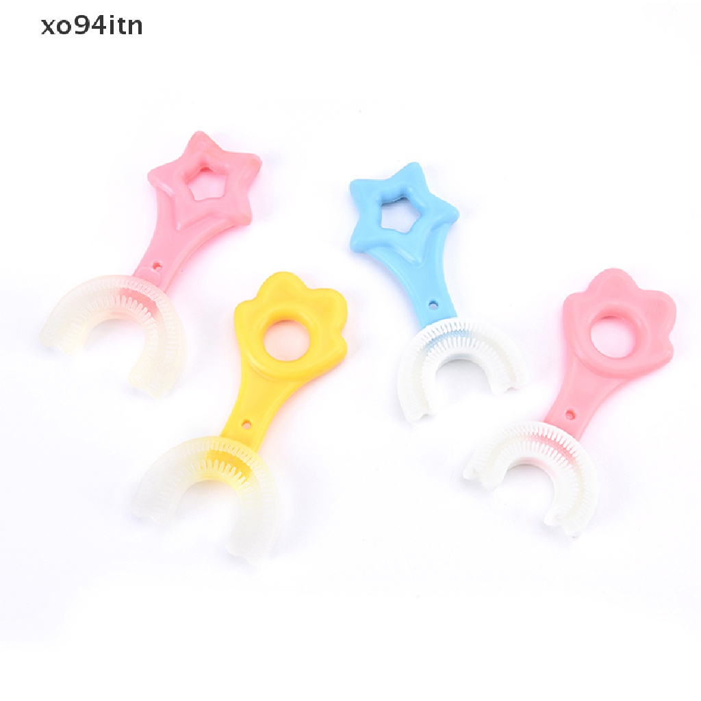 Bàn Chải Đánh Răng Xoay 360 Độ Hình Chữ U Dành Cho Trẻ Em° Bàn Chải Đánh Răng Mềm Mại An Toàn Dành Cho Trẻ 2-12 Tuổi