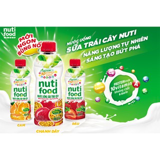 Sữa Trái Cây 🍀NutiFood🍀 Thùng 24 chai x 300ml [Date mới]