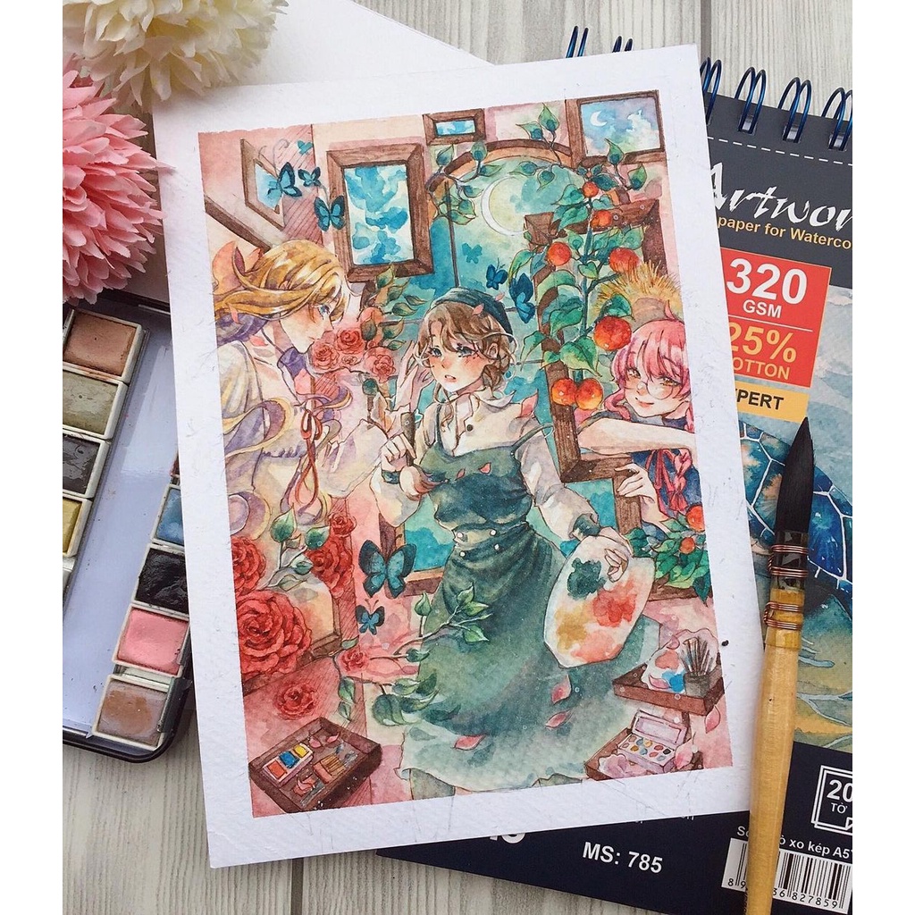 Sổ vẽ lò xo màu nước Artwork A5+ - 320GSM - 20 tờ; MS: 785