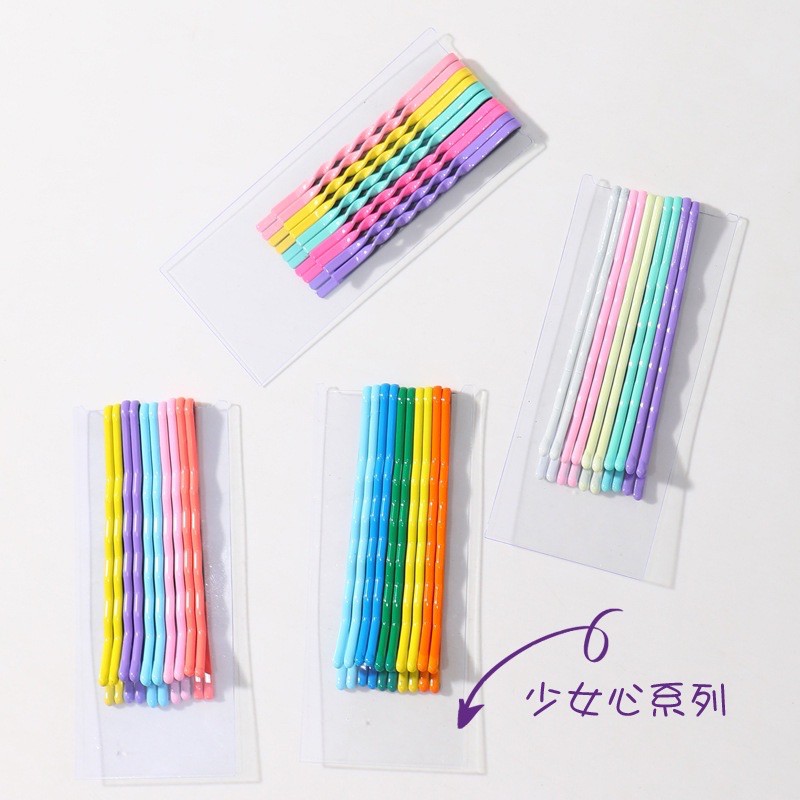 SET 10 GHIM KẸP TÓC NỮ CẦU VỒNG KT03