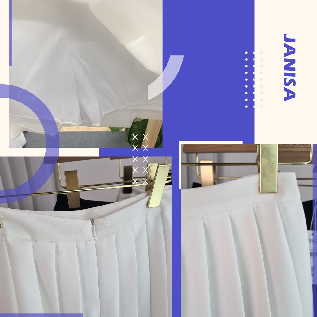 Chân váy xếp ly tennis ngắn công sở bigsize kiểu JANISA CV08 | BigBuy360 - bigbuy360.vn