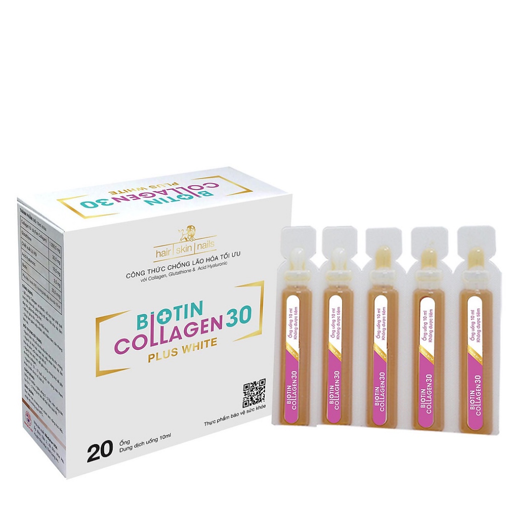 Viên uống Biotin Collagen 30 - Viên uống đẹp da, hỗ trợ mọc tóc Mediphar USA sản xuất chuẩn GMP - Hộp 100 viên nén