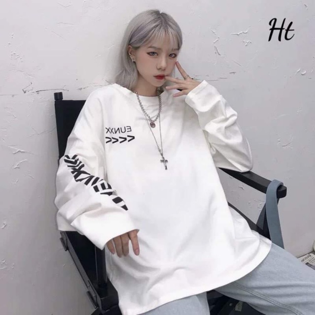 Áo mũi tên in tay da cá H2Q877