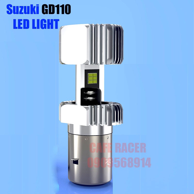 Bóng led light M6 siêu sáng trắng Suzuki GD110 EN125 En150 tay ga honda SCR