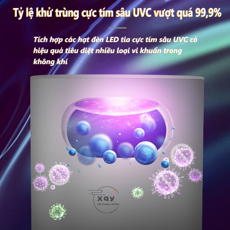 máy lọc không khí，Máy lọc không khí mini，để bàn lọc bụi mịn có led UV khử khuẩn khử mùi trong phòng Air Purifier -XQY-58