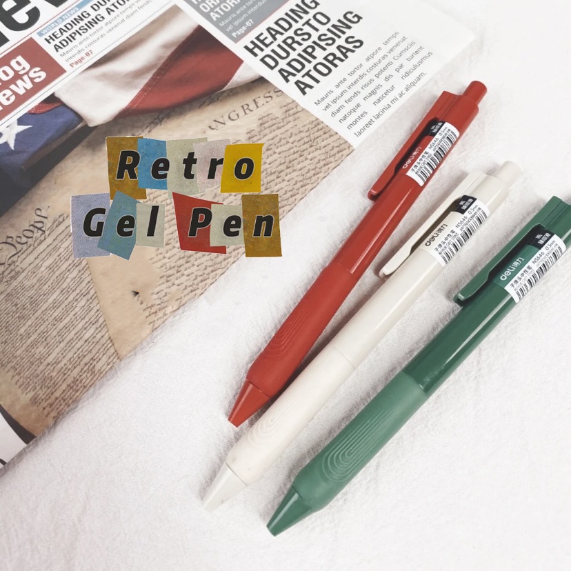 Deli Bút Mực Đen Ngòi 0.5mm Phong Cách Retro