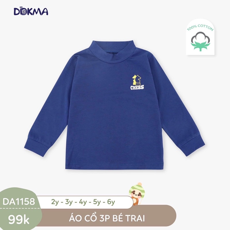 Áo cổ lọ dài tay giữ nhiệt bé trai DOKMA(2-6y)