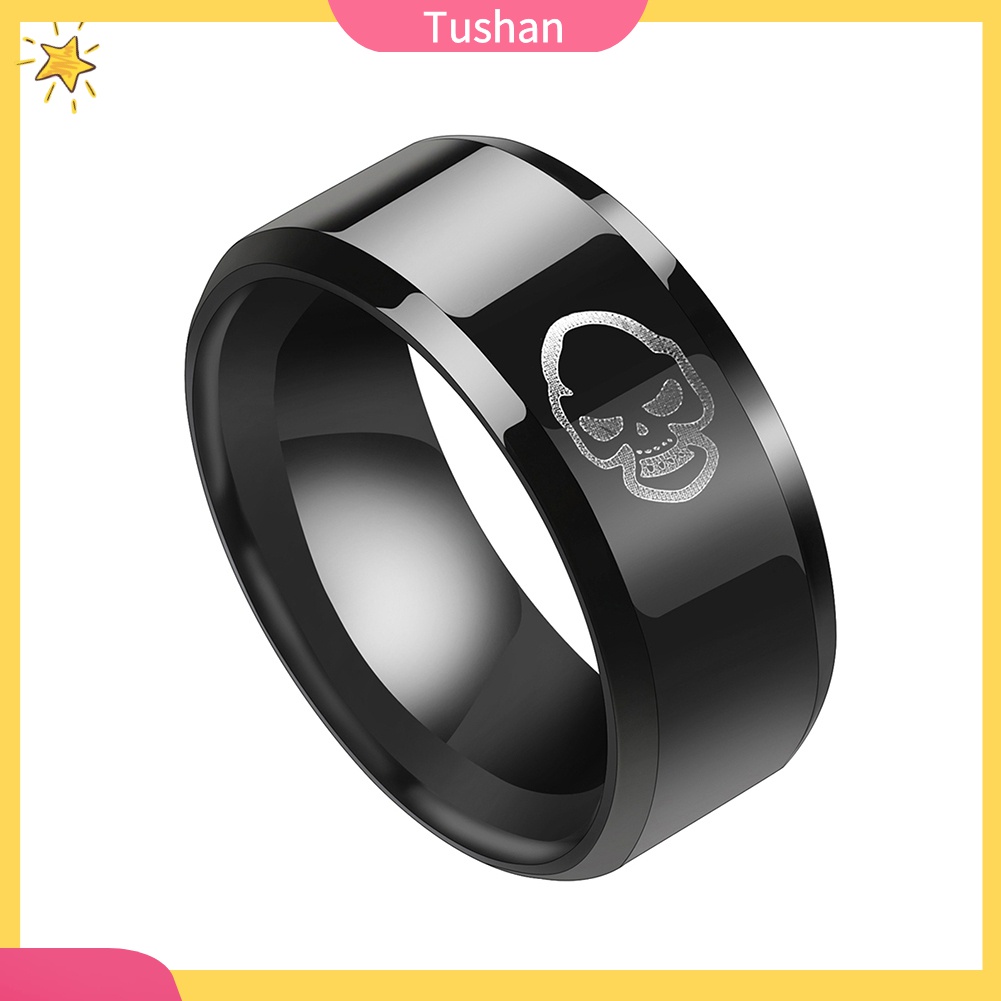 Nhẫn Thép Không Gỉ Hình Đầu Lâu Thời Trang Dành Cho Nam