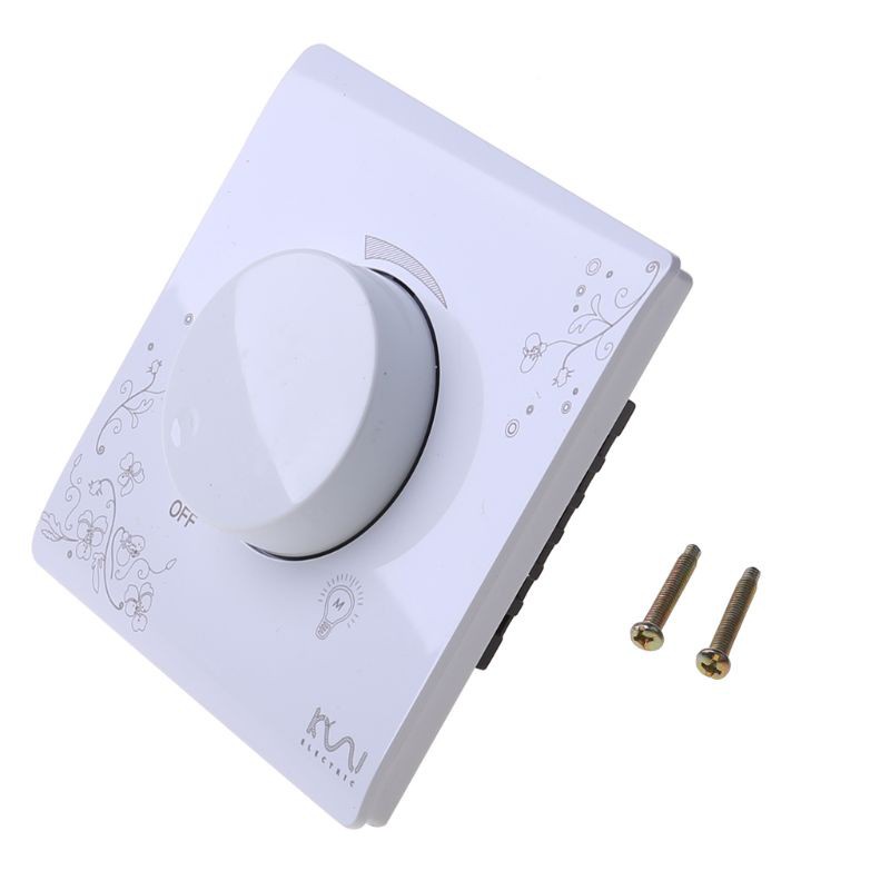 YIN Luxury Wall Dimmer Switch Ivory White Brief Art Weave Light Switch AC 110~250V