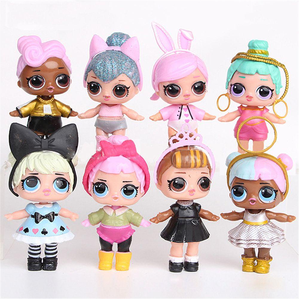 Set 8 Mô Hình Búp Bê Hoạt Hình Kawaii