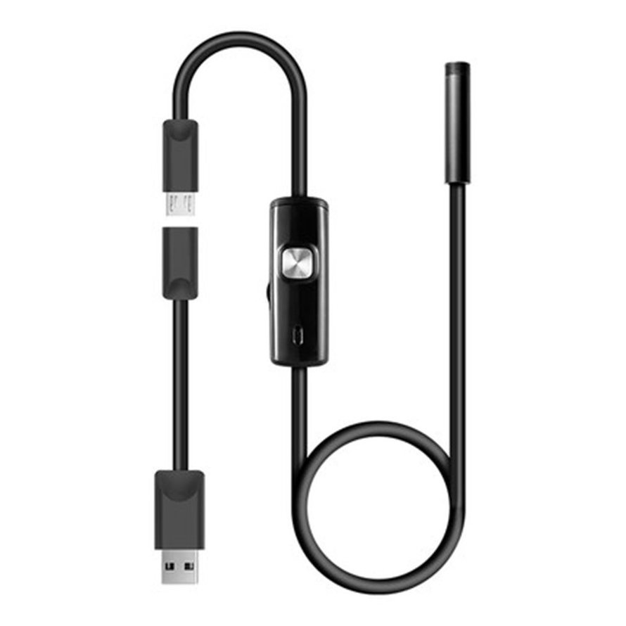 [Hàng mới về] Camera nội soi chống nước EASYGO 6 bóng led 1m 7mm cho điện thoại Android PC 1209