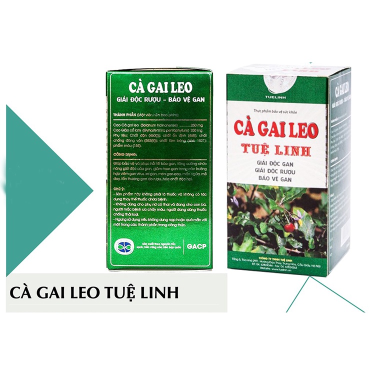 Hỗ trợ bảo vệ gan cà gai leo tuệ linh hộp 60 viên Chính Hãng