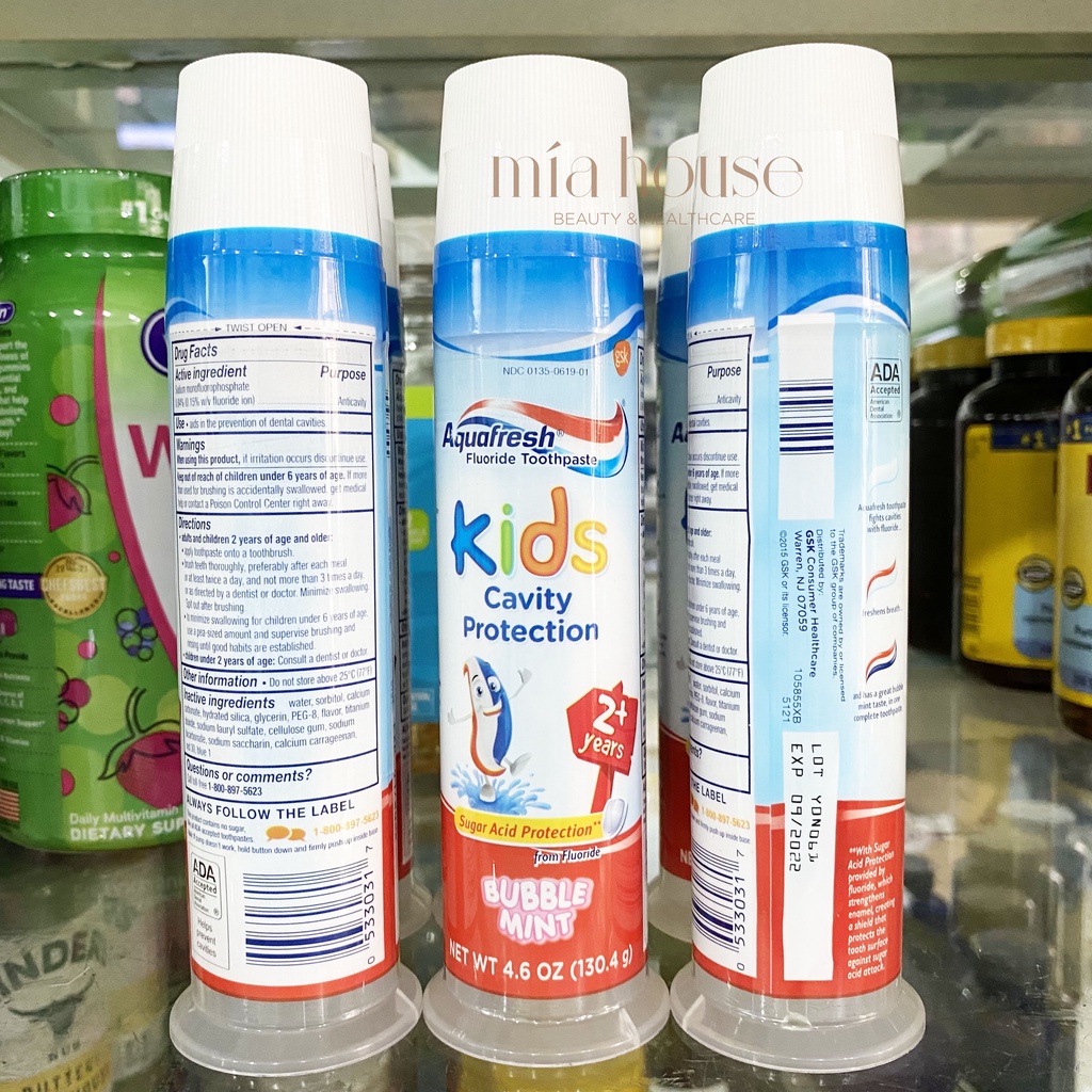 Kem đánh răng cho bé Aquafresh Kids dạng ống 130,4g