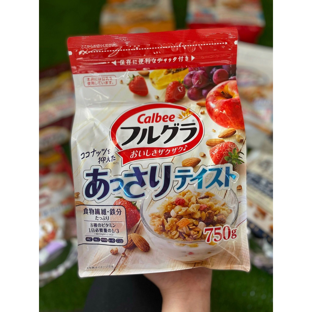 Ngũ cốc ăn sáng, Ngũ Cốc dinh dưỡng Calbee đỏ 750g Nội địa Nhật Bản - Siêu khuyến mại tại Shop Mẹ Khoai