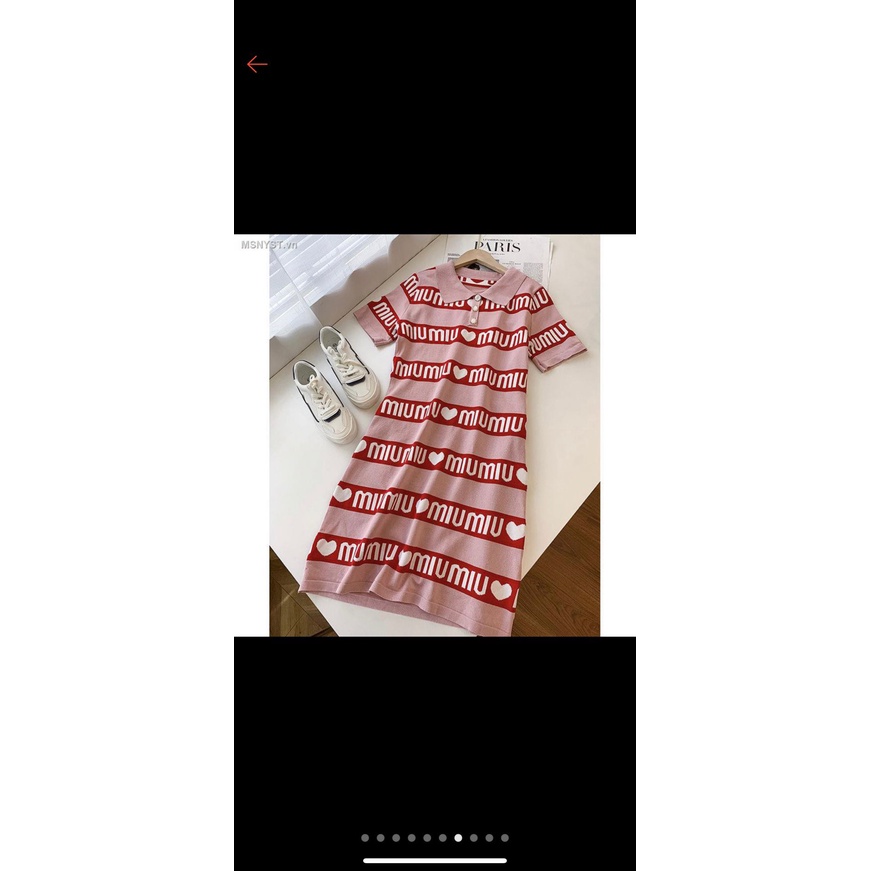 Váy Len Cổ Đức Thêu Chữ Mimi