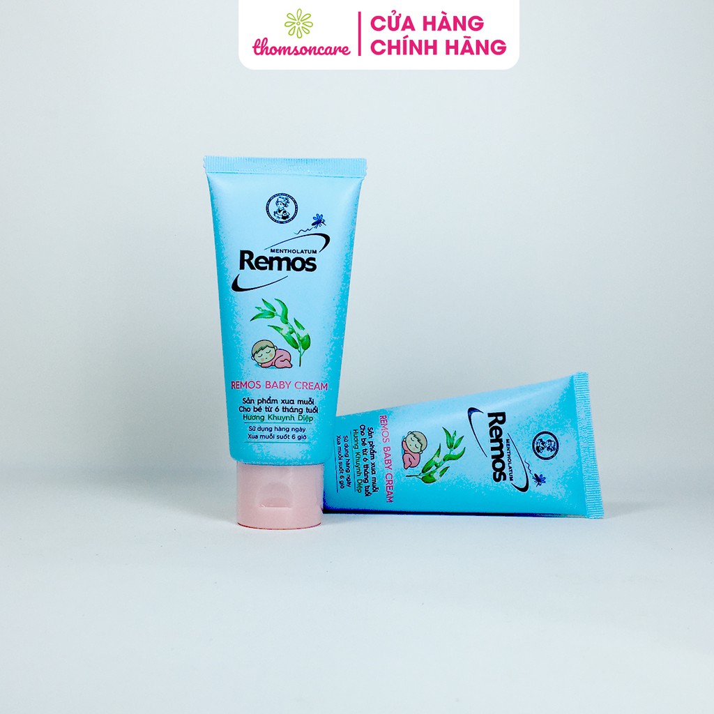 Kem chống muỗi Remos Baby Cream - Dành cho trẻ từ 6 tháng tuổi - Hương Khuynh Diệp - Tuýp 70g