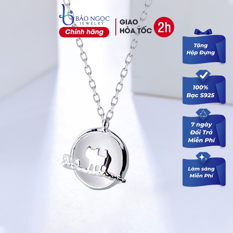 Dây Chuyền Nữ Bạc S925 Hình Thú Mèo Đáng Yêu Cao Cấp DB2482 - Bảo Ngọc Jewelry