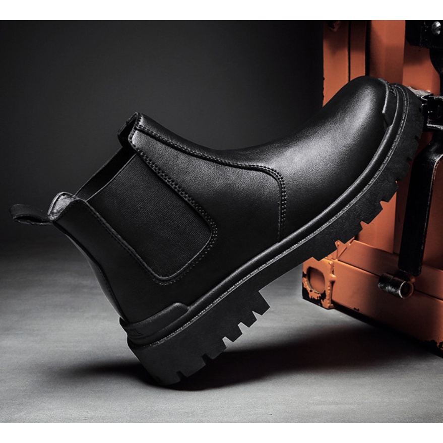 Bốt cổ cao - Giày bốt da nam - Chelsea boot - tăng chiều cao 7 cm SS1 new 2022