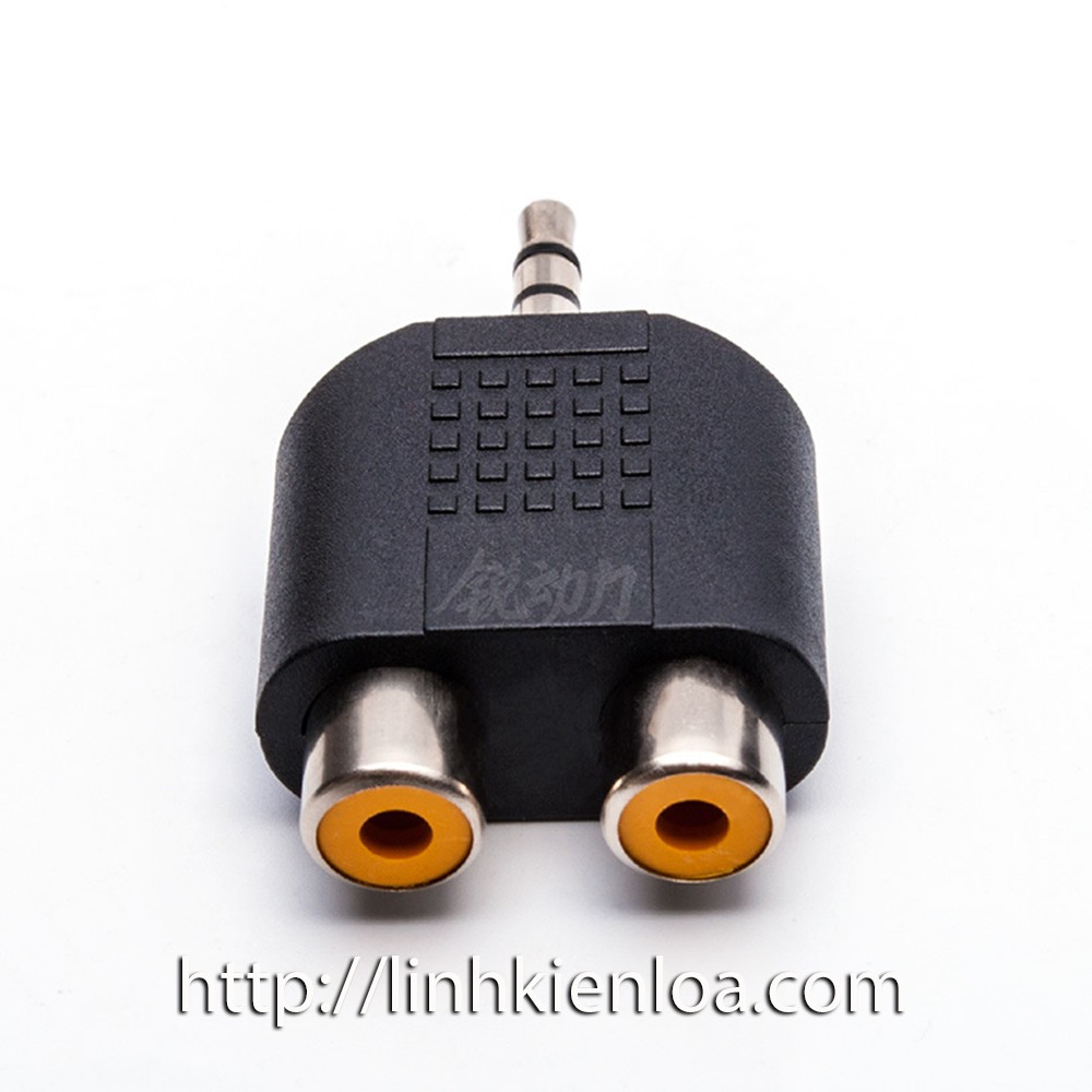 Jack cắm chuyển đổi âm thanh Jack cắm 3.5mm sang 2 đầu hoa sen AV